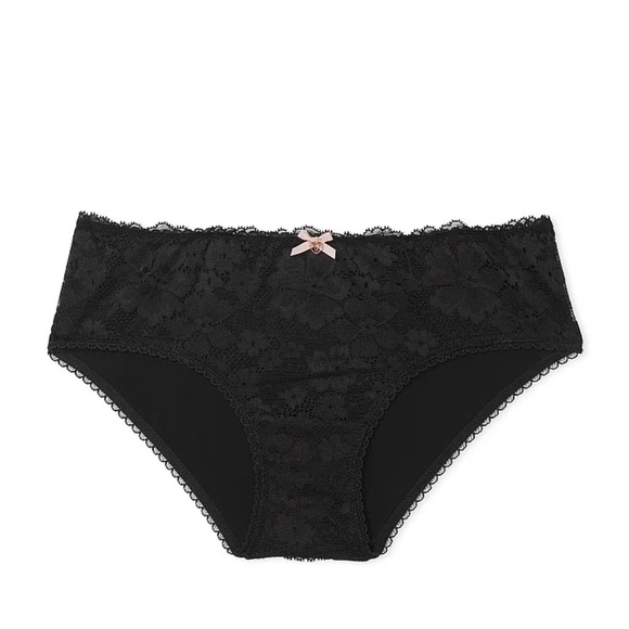 Victoria's Secret Body By Victoria Lace Front Hiphugger Panty Small Black NEW - Picture 3 of 7